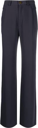 Vivienne Westwood straight-leg tailored trousers - women - Recycled Polyester/Polyester/Cotton - 38 - Blue