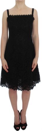 Dolce & Gabbana Womens Lace Dress Aline - Black Silk - Size EU 36 (Womens)
