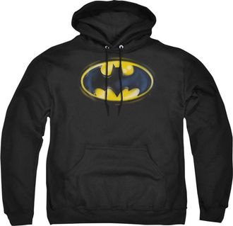 Gildan Batman Airbrush Logo Adult Pull Over Hoodie / Hooded Sweatshirt