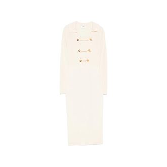 Elisabetta Franchi Gold-tone Chain-link Detail Midi Dress