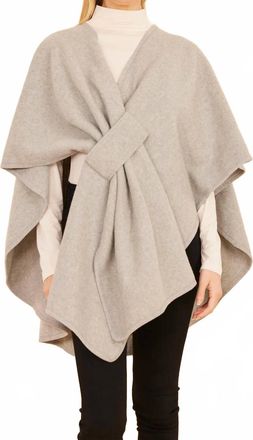 Dolce Cabo Knit Shawl Wrap In Light Grey