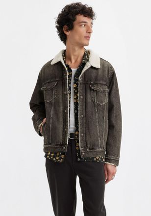 Levi's Jeansjacke LEVIS, Herren, Gr. XL, salt lake sherpa, Jeans, Obermaterial: 100% Baumwolle, relaxed fit normal, Manschette, Jacken Jeansjacke, Warm gef&uuml;t