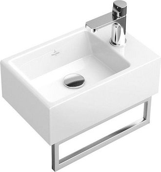 Villeroy & Boch Villeroy&boch - Memento, Lavamanos, 400 X 260 Mm, Rectangular, Para Grifer&iacute;a De 1 Orificio, Orificio Para Grifer&iacute;a Perforado, Sin Rebosadero, Porcel&aacute;n