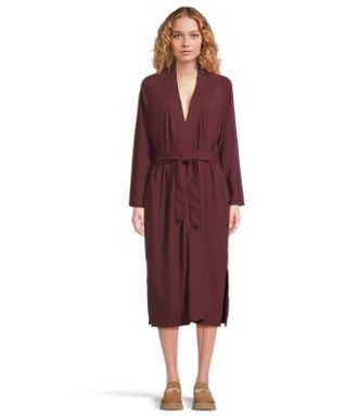UGG Myra Robe Womens Wild Grape Side Slit Surplice Neck Sleepwear GBO3649