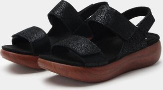 Alegria Womens Bailee Casual Sandals In Crackle Black