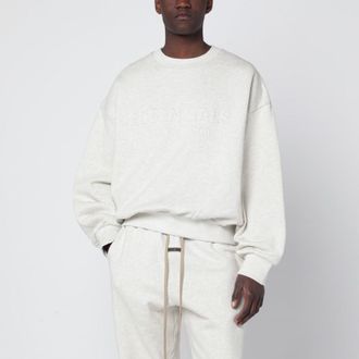 Fear of God Light grey m&eacute;lange crewneck sweatshirt with logo