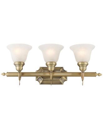 Livex Lighting Livex French Regency 3-Light Antique Brass Bath-Light