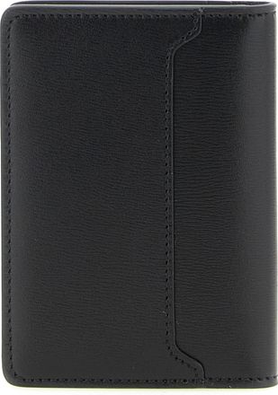 Fendi Calf Leather with Metal FF Logo Card Case - Black