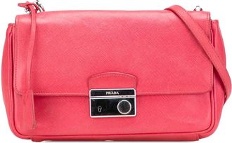 Prada Borsa a tracolla Sound Lock in pelle Saffiano 2013-2020 - Rosa