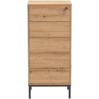 Calicosy Settimanale con 5 cassetti e gambe in metallo H100 cm - LENNY