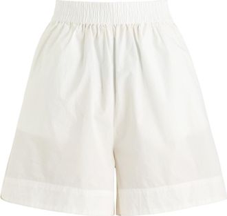 LMND Lemonade Lmnd Lemonade Chiara Cotton-poplin Shorts - White - L (UK14 / L)