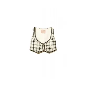 Twinset Jassen, Dames, Beige, L, Boucle Vest