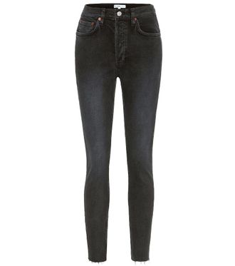 Re/Done High-rise ankle crop skinny jeans