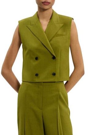 Theory Double Breasted Crop Vest in Avocado at Nordstrom Rack, Size 12