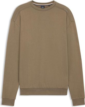 BOSS Shoulder-logo sweatshirt in cotton terry