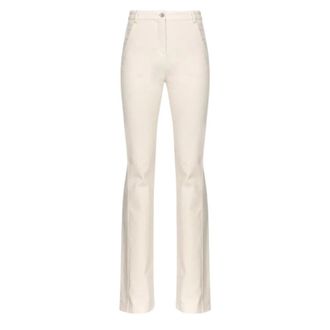 Pinko Pantaloni in Tricotine a Zampa - - Trousers - Donna - Beige - M