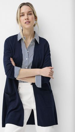 Contemporaine Womens Long flowy open Cardigan Sweater