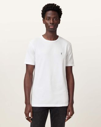 AllSaints Mens Cotton Brace Brushed Cotton Crew Neck T-Shirt, Size: XXL