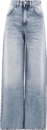Icon Denim Los Angeles Poppy Wide Leg Jeans - Dames - Loose Fit Jeans - Blauw - W26 - Katoen - Jeans