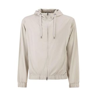 Herno Zip-throughs, male, Gray, Size: XL Zip-through Hoodie