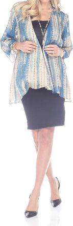 Arias Relaxed Cardigan Top In Blue