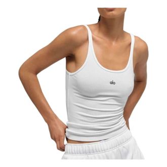 Alo (WMNS) ALO Ribbed Prosper Tank White W2799R-890640253
