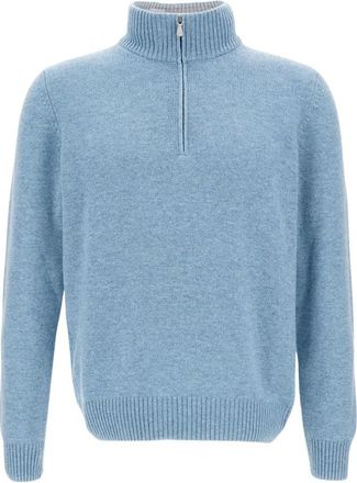 Gran Sasso Truien & Vesten, Heren, Blauw, 3Xl, Wol, Geribbelde Rolkraagtrui