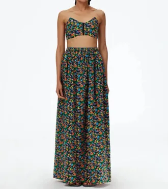 Tibi Sabine Bralette In Black Floral