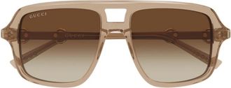 Gucci Gg 2052S-004 Zonnebril - unisex - Zonnebrillen - Beige - ONE Size - Accessoires