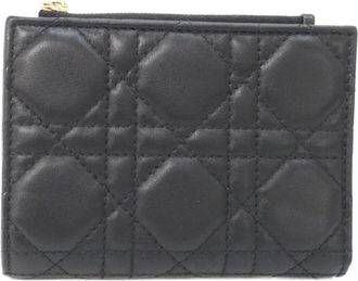 Dior Black Leather Wallet (Bi-Fold) (Pre-Owned)