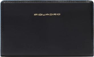 Piquadro Blue Square Bifold Portemonnee - Dames - Portefeuilles - Zwart - ONE Size - Leer - Accessoires