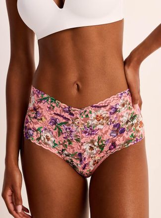 Hanky Panky Womens Colourful lace high-waist thong Nylon