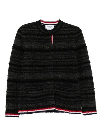 Thom Browne jacquard cardigan - Nero