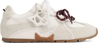 Naked Wolfe Adored Suede/Leather Sneaker in White Suede Leather at Nordstrom, Size 10.5
