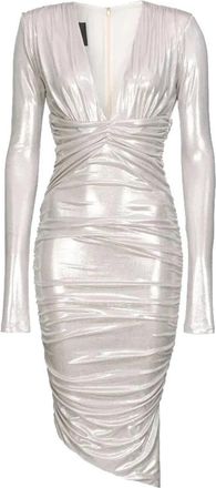Pinko Dames Jurken Kleding Wit Ss 24 - Dames - Feestkleedjes - Wit - M - Polyester - Kleedjes