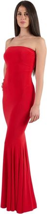 Norma Kamali Rode fishtail japon strapless slim fit - Dames - Avondkleed - Rood - XS - Kleedjes