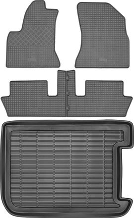 OEM Juego De Alfombrillas De Goma Para Citro&euml;n C4 Picasso I Minivan (2006-2013) + Alfombrilla Para El Maletero