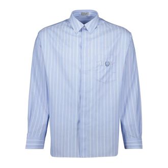Dior Overhemden, Heren, Blauw, L, Katoen, Blauwe Oversized Shirt Lente-Zomer 2025 Collectie
