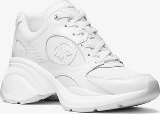 Michael Kors Zuma Leather and Mesh Trainer