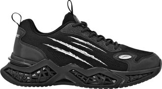 Plein Sport Schoenen, unisex, Zwart, 41 EU, Polyester, Tiger Scratch Runner