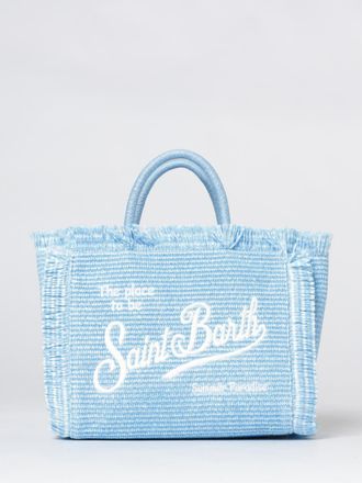 MC2 Saint Barth Borsa Colette in rafia con logo ricamato