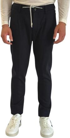 Eleventy Pantalone Jogger - Heren - Slim Fit Broeken - Blauw - W31 - Katoen - Broeken