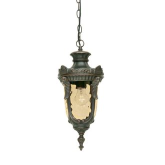Netlighting Philadelphia 1 Light Medium Outdoor Ceiling Chain Lantern Old Bronze IP44 E27 in Brown