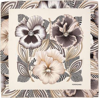Ferragamo Brezza Print Silk Scarf