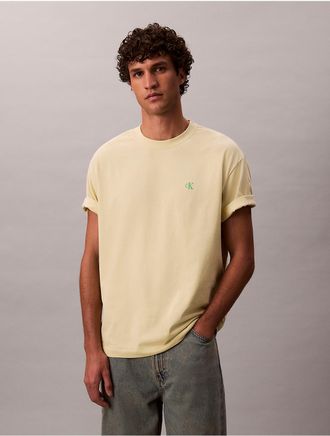 Calvin Klein Jeans Calvin Klein Mens Archive Logo Relaxed Crewneck T-Shirt - White - 2XL