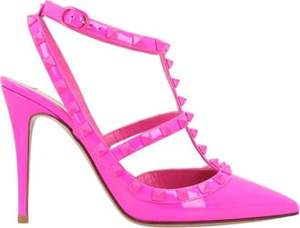 Valentino Schoenen, Dames, Roze, 38 1/2 EU, Leer, Rockstud Patent Pump