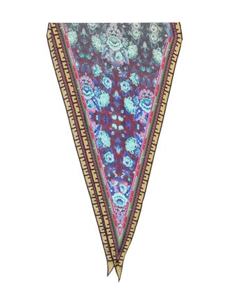 Pierre-Louis Mascia Aloeuw floral-print scarf - Brown
