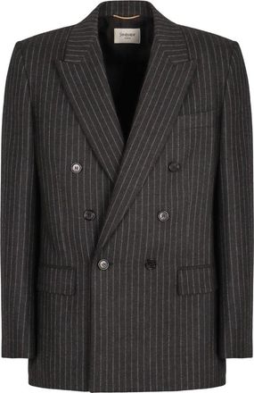 Saint Laurent Mujer, Chaquetas, Gris, Talla: M