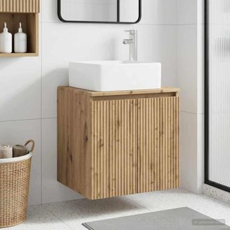 vidaXL Vidaxl Mobile Lavabo Da Parete Rovere Artigianale 49,5 X 41 X 63