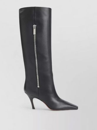 Amina Muaddi pointed toe smooth finish boot 80